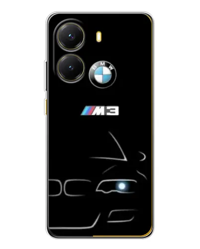 Чехол для Xiaomi POCO X7 Pro с картинкой «Минималистичный принт BMW M3»