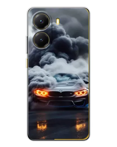 Чехол для Xiaomi POCO X7 Pro с картинкой «BMW в дыму»