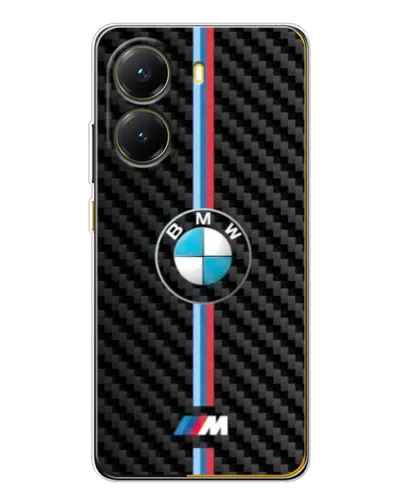 Чехол для Xiaomi POCO X7 Pro с картинкой «Эмблема BMW и карбон»