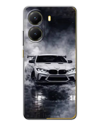 Чехол для Xiaomi POCO X7 Pro с картинкой «BMW сквозь туман»