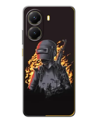 Чехол для Xiaomi POCO X7 Pro с картинкой «PUBG — огненный силуэт» Чехол для Xiaomi POCO X7 Pro с картинкой «PUBG — огненный силуэт»