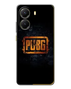 Чехол для Xiaomi POCO X7 Pro с картинкой «PUBG — золотой логотип»