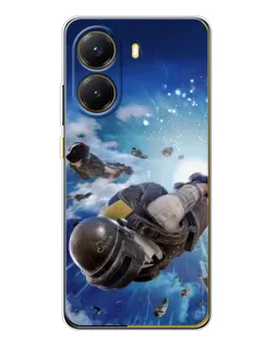 Чехол для Xiaomi POCO X7 Pro с картинкой «Десант PUBG — прыжок»