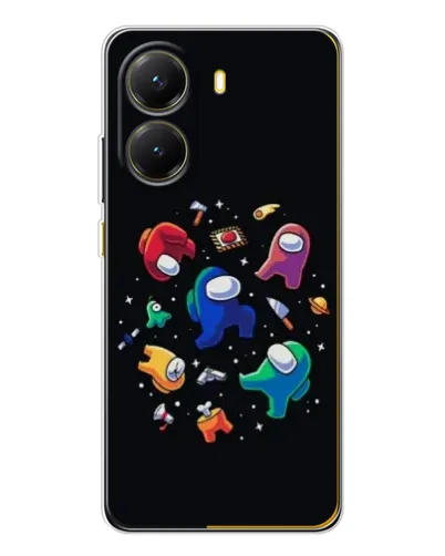 Чехол для Xiaomi POCO X7 Pro с картинкой «Among Us космос»