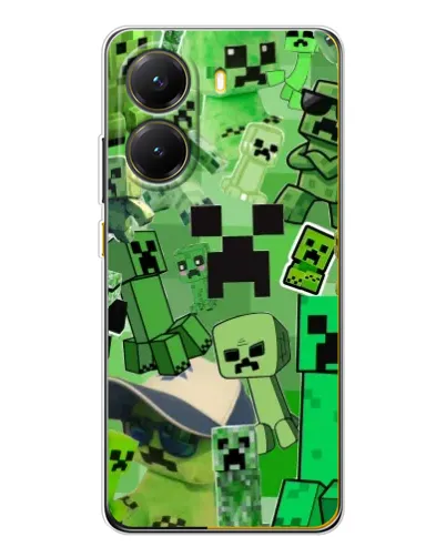 Чехол для Xiaomi POCO X7 Pro с картинкой «Криперы Minecraft»