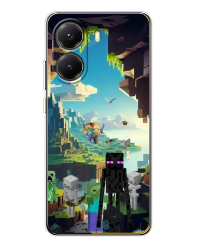 Чехол для Xiaomi POCO X7 Pro с картинкой «Эндермен в лесу»