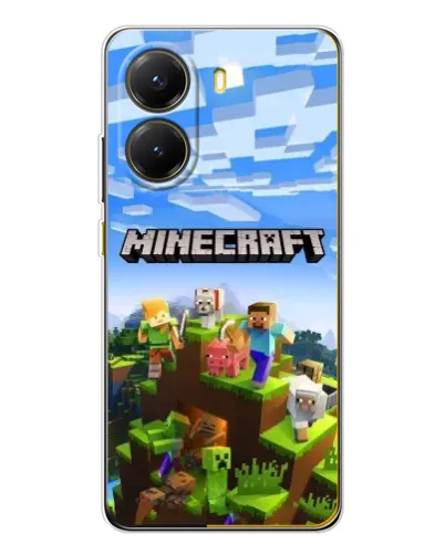 Чехол для Xiaomi POCO X7 Pro с картинкой «Minecraft классический мир»