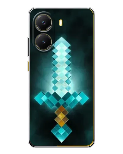 Чехол для Xiaomi POCO X7 Pro с картинкой «Алмазный меч неон»