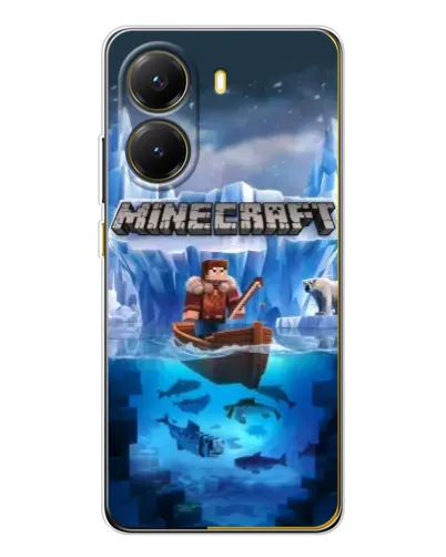 Чехол для Xiaomi POCO X7 Pro с картинкой «Minecraft ледяной мир»