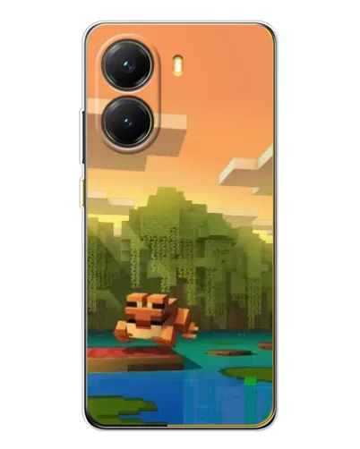 Чехол для Xiaomi POCO X7 Pro с картинкой «Майнкрафт закат солнца»