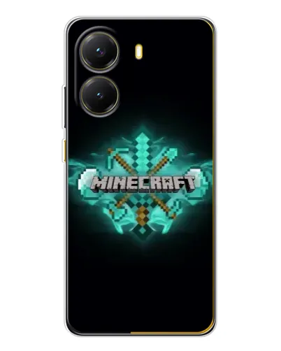Чехол для Xiaomi POCO X7 Pro с картинкой «Minecraft Diamond лого»