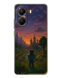 Чехол для Xiaomi POCO X7 Pro с картинкой «Стив у башни» Чехол для Xiaomi POCO X7 Pro с картинкой «Стив у башни»