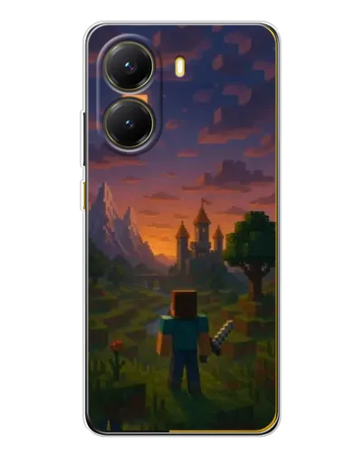 Чехол для Xiaomi POCO X7 Pro с картинкой «Стив у башни»