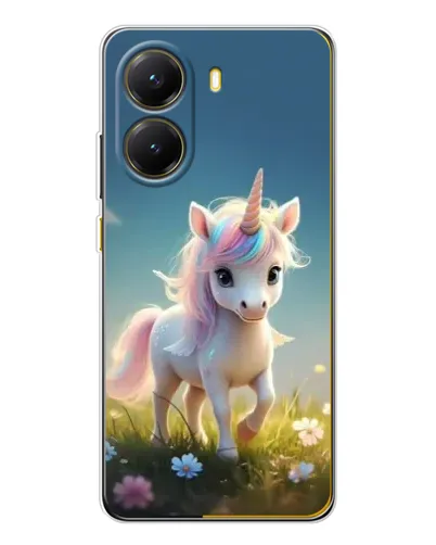 Чехол для Xiaomi POCO X7 Pro с картинкой «Единорог на поляне»