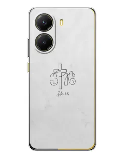 Чехол для Xiaomi POCO X7 Pro с картинкой «Иоанна 3:16 Крест»