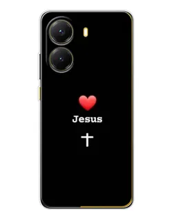 Чехол для Xiaomi POCO X7 Pro с картинкой «Сердце - Jesus»