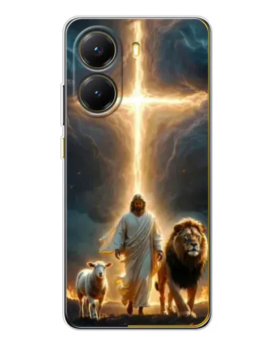 Чехол для Xiaomi POCO X7 Pro с картинкой «Лев Иуды и Свет» Чехол для Xiaomi POCO X7 Pro с картинкой «Лев Иуды и Свет»