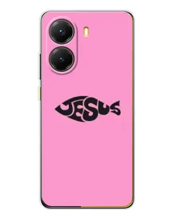 Чехол для Xiaomi POCO X7 Pro с картинкой «Розовый символ  Jesus»