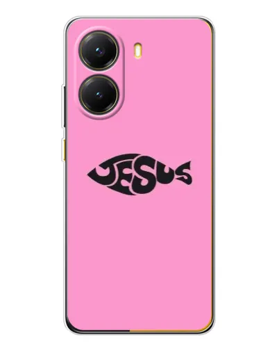 Чехол для Xiaomi POCO X7 Pro с картинкой «Розовый символ Jesus» Чехол для Xiaomi POCO X7 Pro с картинкой «Розовый символ Jesus»