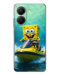 Чохол для Xiaomi POCO X7 Pro з картинкою «Спанч Боб на гідроциклі» Чохол для Xiaomi POCO X7 Pro з картинкою «Спанч Боб на гідроциклі»