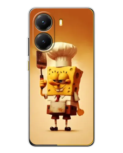 Чехол для Xiaomi POCO X7 Pro с картинкой «Губка Боб повар»