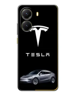 Чехол для Xiaomi POCO X7 Pro с картинкой «Tesla Model Y»