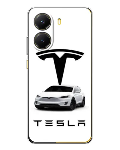 Чехол для Xiaomi POCO X7 Pro с картинкой «Tesla White Style»