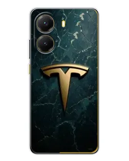 Чехол для Xiaomi POCO X7 Pro с картинкой «Мраморная Tesla Gold»