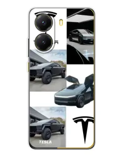 Чехол для Xiaomi POCO X7 Pro с картинкой «Коллаж Cybertruck Tesla»