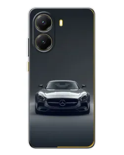 Чехол для Xiaomi POCO X7 Pro с картинкой «Mercedes на черном»
