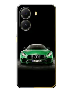 Чехол для Xiaomi POCO X7 Pro с картинкой «Mercedes — неоновый лого»