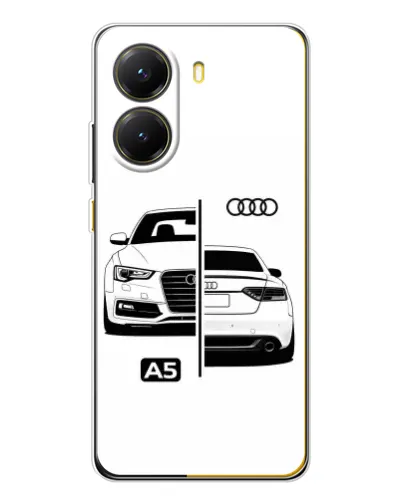 Чехол для Xiaomi POCO X7 Pro с картинкой «Audi — контрастный дизайн»