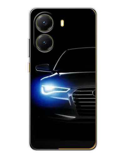 Чехол для Xiaomi POCO X7 Pro с картинкой «Неоновый взгляд Audi»