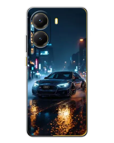 Чехол для Xiaomi POCO X7 Pro с картинкой «Ночной город и Audi»