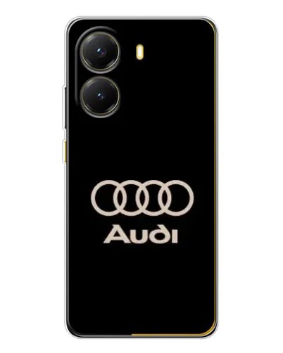 Чехол для Xiaomi POCO X7 Pro с картинкой «Audi — золотой логотип»