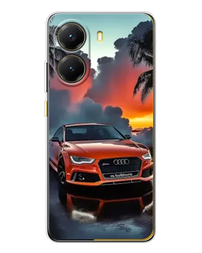 Чехол для Xiaomi POCO X7 Pro с картинкой «Audi — закат»