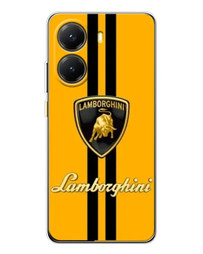 Чехол для Xiaomi POCO X7 Pro с картинкой «Lamborghini Stripe желтый»