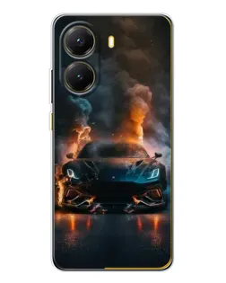 Чехол для Xiaomi POCO X7 Pro с картинкой «Lamborghini дымная эстетика»