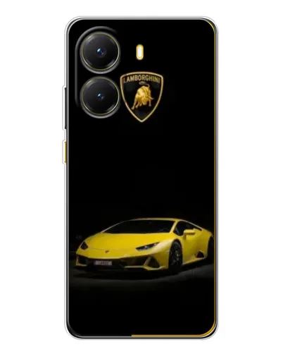 Чехол для Xiaomi POCO X7 Pro с картинкой «Lamborghini желтый акцент»