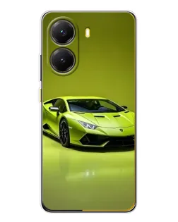 Чехол для Xiaomi POCO X7 Pro с картинкой «Салатовый Lamborghini Huracan»