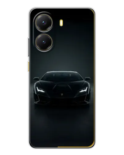 Чехол для Xiaomi POCO X7 Pro с картинкой «Черный Lamborghini Aventador»