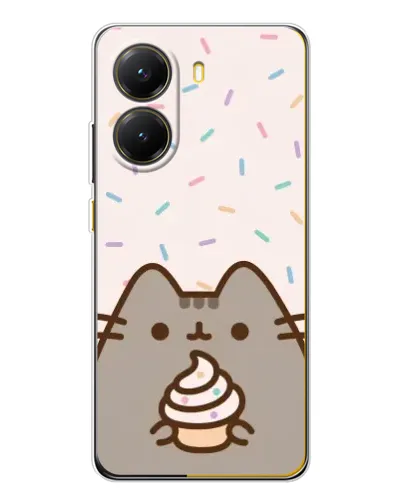 Чехол для Xiaomi POCO X7 Pro с картинкой «Пушин с кексом»