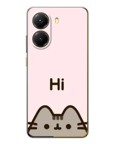 Чехол для Xiaomi POCO X7 Pro с картинкой «Пушин говорит Hi»