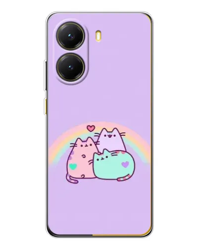 Чехол для Xiaomi POCO X7 Pro с картинкой «Радужные Пушины»