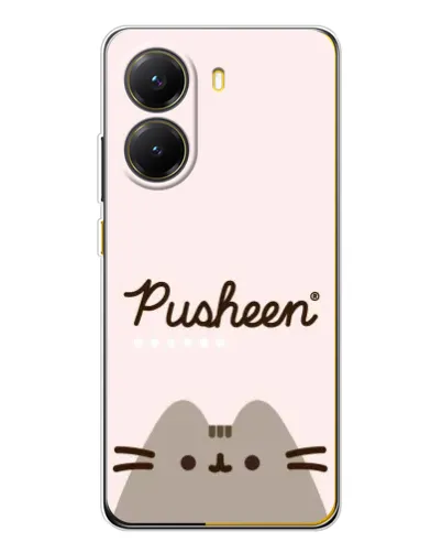 Чехол для Xiaomi POCO X7 Pro с картинкой «Pusheen логотип»