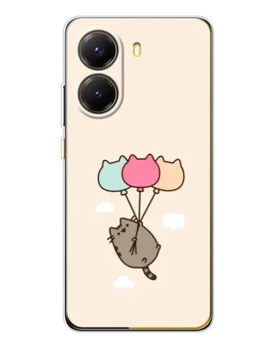 Чехол для Xiaomi POCO X7 Pro с картинкой «Пушин на шариках»