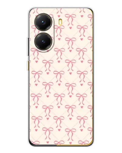 Чехол для Xiaomi POCO X7 Pro с картинкой «Розовые бантики Coquette»