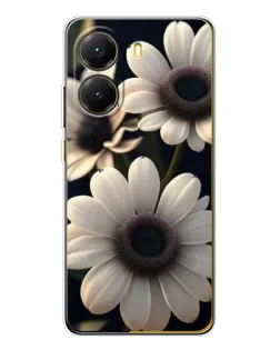 Чехол для Xiaomi POCO X7 Pro с картинкой «Белые маргаритки макро»