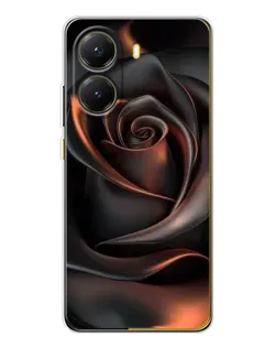 Чехол для Xiaomi POCO X7 Pro с картинкой «Шелковая черная роза»