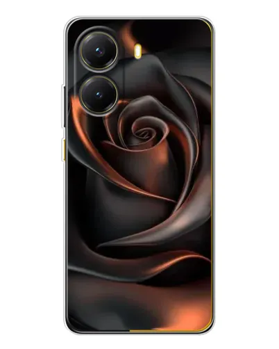 Чехол для Xiaomi POCO X7 Pro с картинкой «Шелковая черная роза»